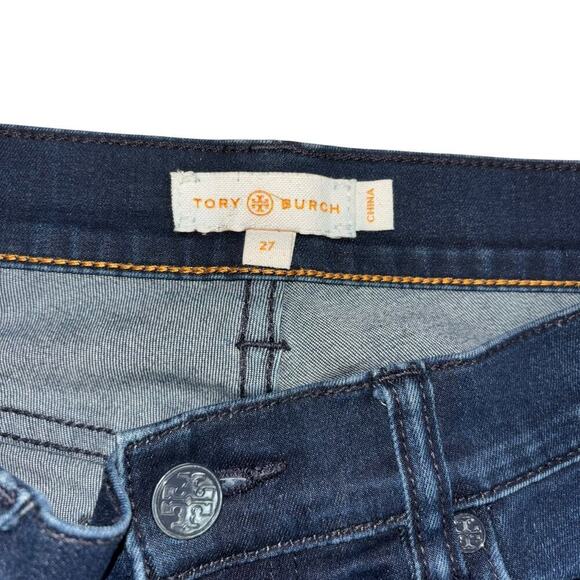Tory Burch Slim Straight Skinny Blue Wash Jeans Women’s 27 Classic Casual Denim - Picture 7 of 13